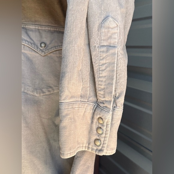 Y2K vintage Mossimo light brown corduroy
western Pearl snap button down Large - Picture 4 of 5